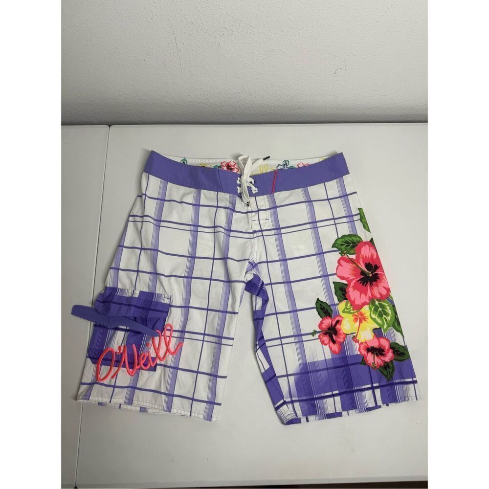 O’NELL Women’s Embroidered Logo Swim Trunks Shorts Size L See Description